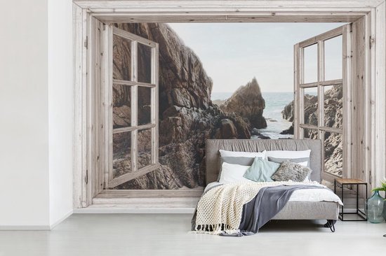 Papier peint - Papier peint photo murale Transparente - Plage - Mer - Largeur 525 cm x hauteur 350 cm