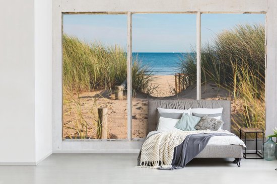 Papier peint - Papier peint photo murale Transparente - Plage - Mer - Largeur 450 cm x hauteur 300 cm