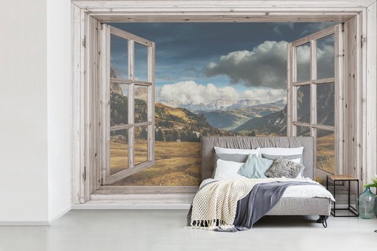 Papier peint - Papier peint photo murale Transparente - Berg - Herbe - Largeur 390 cm x hauteur 260 cm