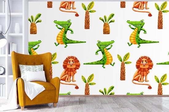 Papier peint - Papier peint Jungle - Papier peint photo - Crocodile - Largeur 420 cm x hauteur 280 cm