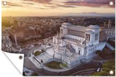 Muurdecoratie Rome - Italië - Zonsondergang - 180x120 cm - Tuinposter - Tuindoek - Buitenposter