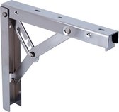 Inklapbare Plankdrager Staal Nikkel 200x185mm