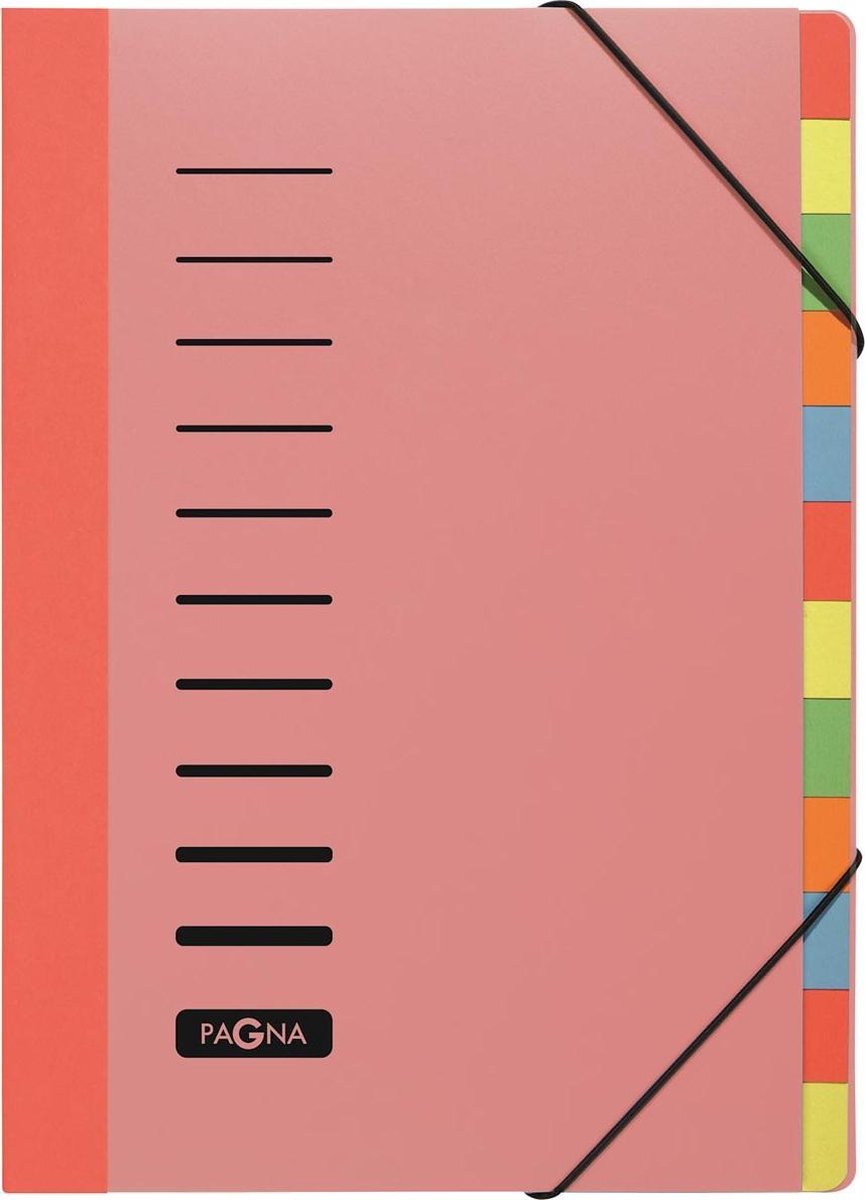 Durable sorteermap A4 gekleurde tabs rood