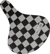 Hooodie Zadeldekje Zadelhoes Fiets Black Checker Zwarte Blokken