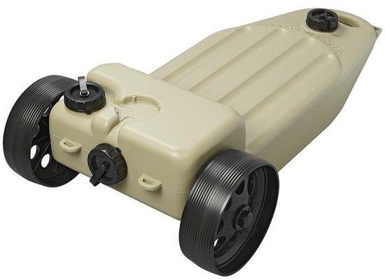 Aquaroll Wastemaster vuilwatertank - 38 liter - met wieltjes - beige - inclusief spanbanden van Aqua — afbeelding 4