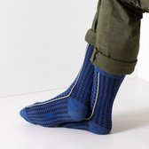 Duurzame sokken Vodde Pied de Poule 2-pack Navy / 43-46