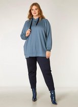 YESTA Bloom Sweatshirt - Blue Grey - maat 0(46)