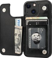 ShieldCase geschikt voor Apple iPhone 13 Mini wallet case - zwart