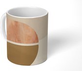 Mok - Koffiemok - Roze - Design - Abstract - Mokken - 350 ML - Beker - Koffiemokken - Theemok