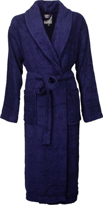 Tenderness Dames Badjas - 100% Katoen - 120 CM - Blauw - Maat L