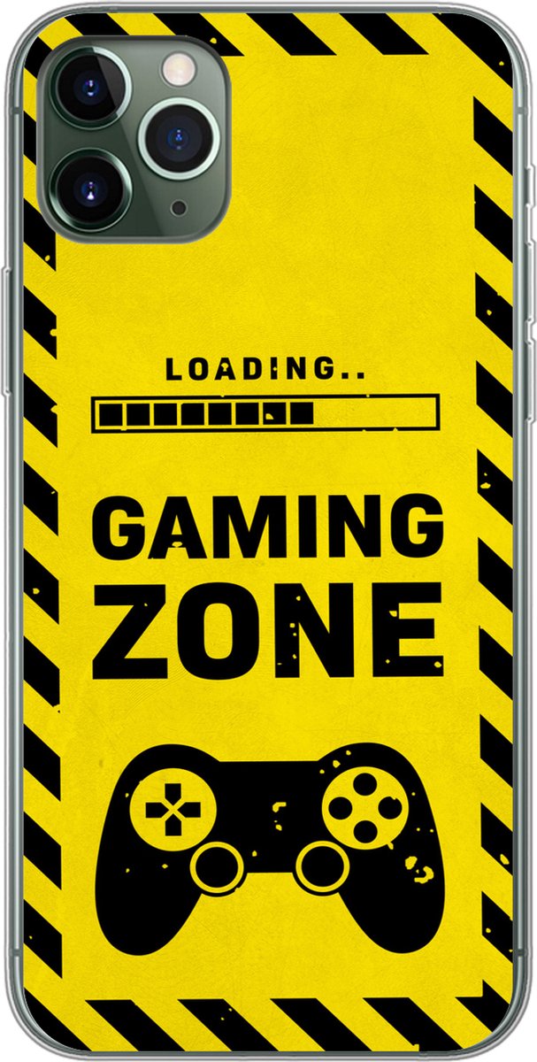 Geschikt voor iPhone 11 Pro Max hoesje - Gaming - Quotes - Controller - Gaming zone - Game - Siliconen Telefoonhoesje