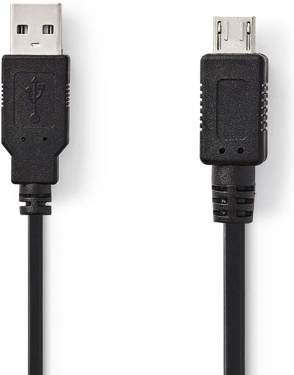 USB 2.0-Kabel | A Male - Micro-A Male | 2,0 m | Zwart