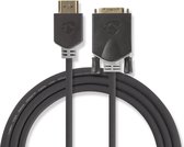 Câble HDMI vers DVI, Connecteur HDMI™ - DVI-D Mâle à 24 + 1 Broches, 2,0 m, Anthracite