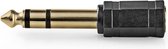 Nedis Stereo-Audioadapter - 6,35 mm Male - 3,5 mm Female - Verguld - Recht - ABS - Antraciet - 1 Stuks - Doos