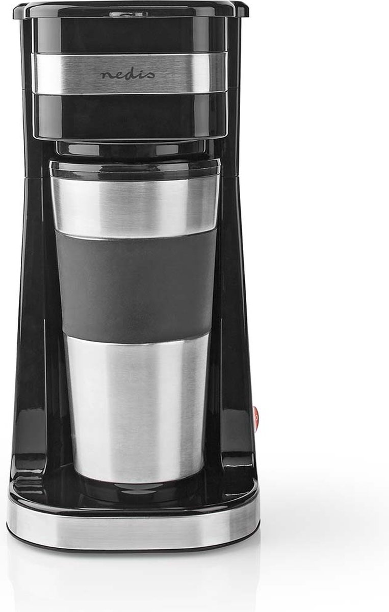 Nedis Koffiezetapparaat | Maximale capaciteit: 0.4 l | Aantal kopjes tegelijk: 1 | Zilver / Zwart