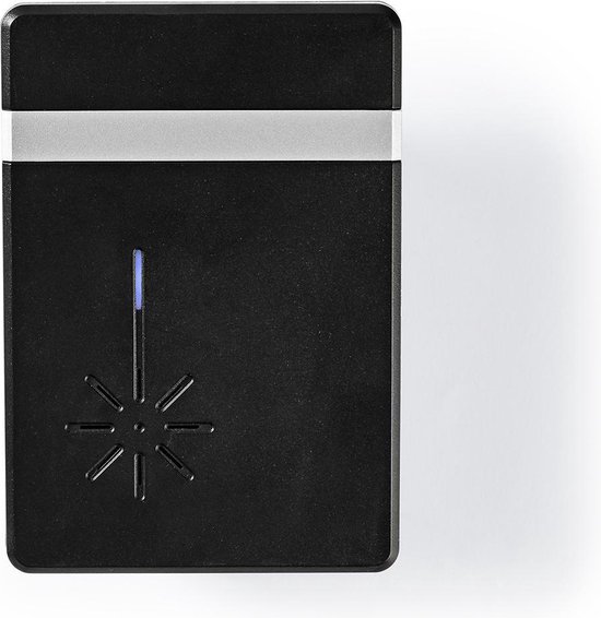 Nedis Draadloze Deurbelset - Batterij Gevoed - 3 V DC - 1x CR2032 - Volume: 80 dB - Signaalbereik: 300 m - IP44 - 36 Melodiën - 1 Ontvanger - Zwart — afbeelding 2