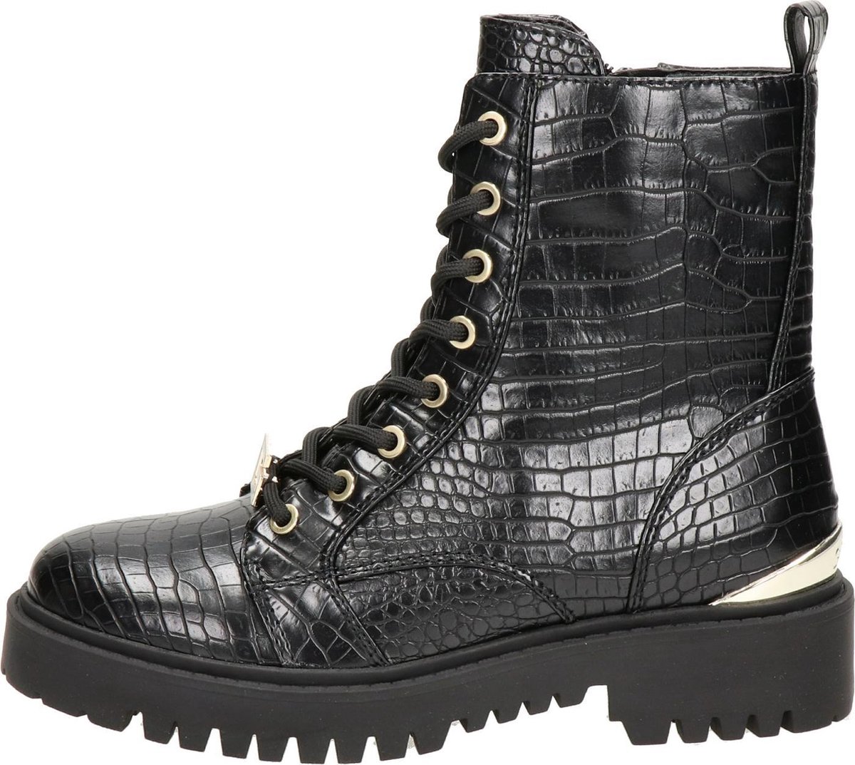 Guess Omala dames veterboot - Zwart - Maat 36 | bol.com