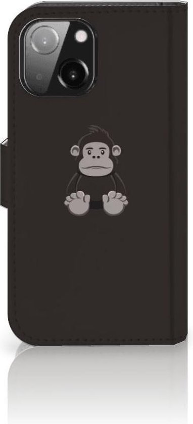 Telefoonhoesje geschikt voor iPhone 13 Mini Wallet Book Case Verjaardagscadeau Gorilla