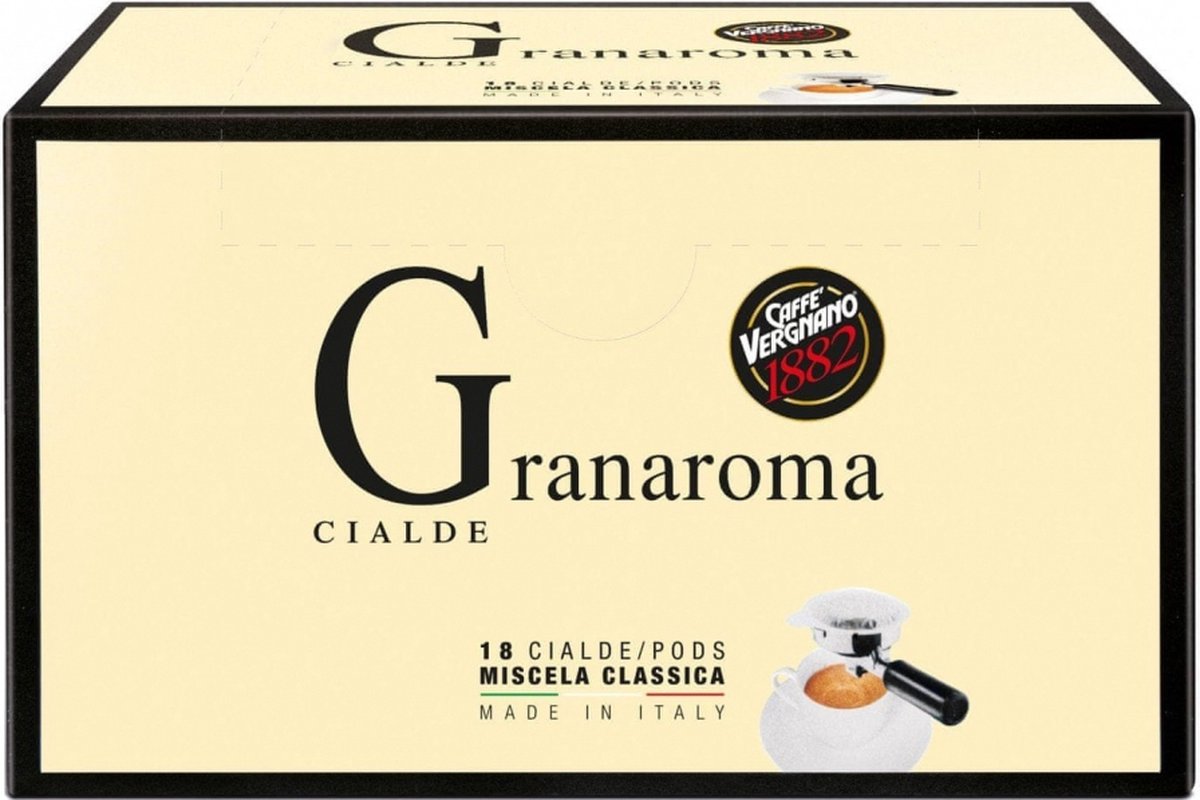Caffè Vergnano ESE serving pods - Granaroma - 18 stuks