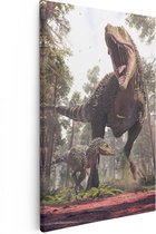 Artaza Canvas Schilderij Tyrannosaurus Rex Dinosaurus - T-Rex - 20x30 - Klein - Foto Op Canvas - Canvas Print