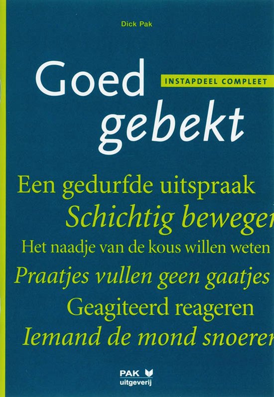 Goed gebekt Instapdeel compleet - cover
