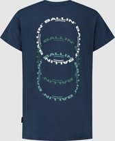 Ballin Amsterdam -  Jongens Slim Fit   T-shirt  - Blauw - Maat 164