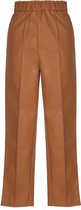 Cognac PU broek Peony - FRNCH