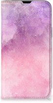 Leuk Telefoonhoesje Geschikt voor iPhone 13 Bookcase Cover Pink Purple Paint