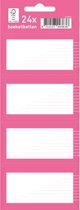 boeketiketten junior papier roze/wit 7,5 x 5 cm 24 stuks