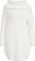 Vila Trui Viflinka Fold Neck L/s Knit Dress/s 14065605 White Alyssum Dames Maat - L