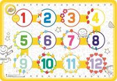 placemat junior 65 x 45 cm geel/wit maat XL