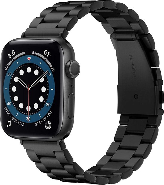 Spigen Modern Fit band geschikt voor Apple Watch 4 5 6 7 SE 42 44 45mm zwart