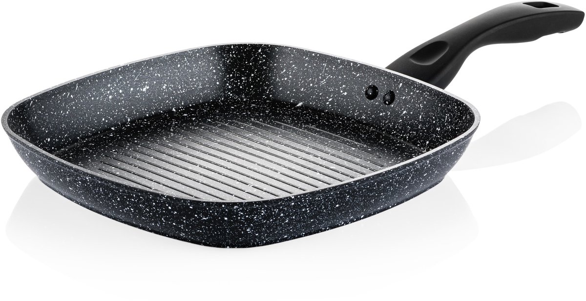 Bol.com Westinghouse Grillpan – Ø 28 cm – Inductie Pan – Black Marble aanbieding