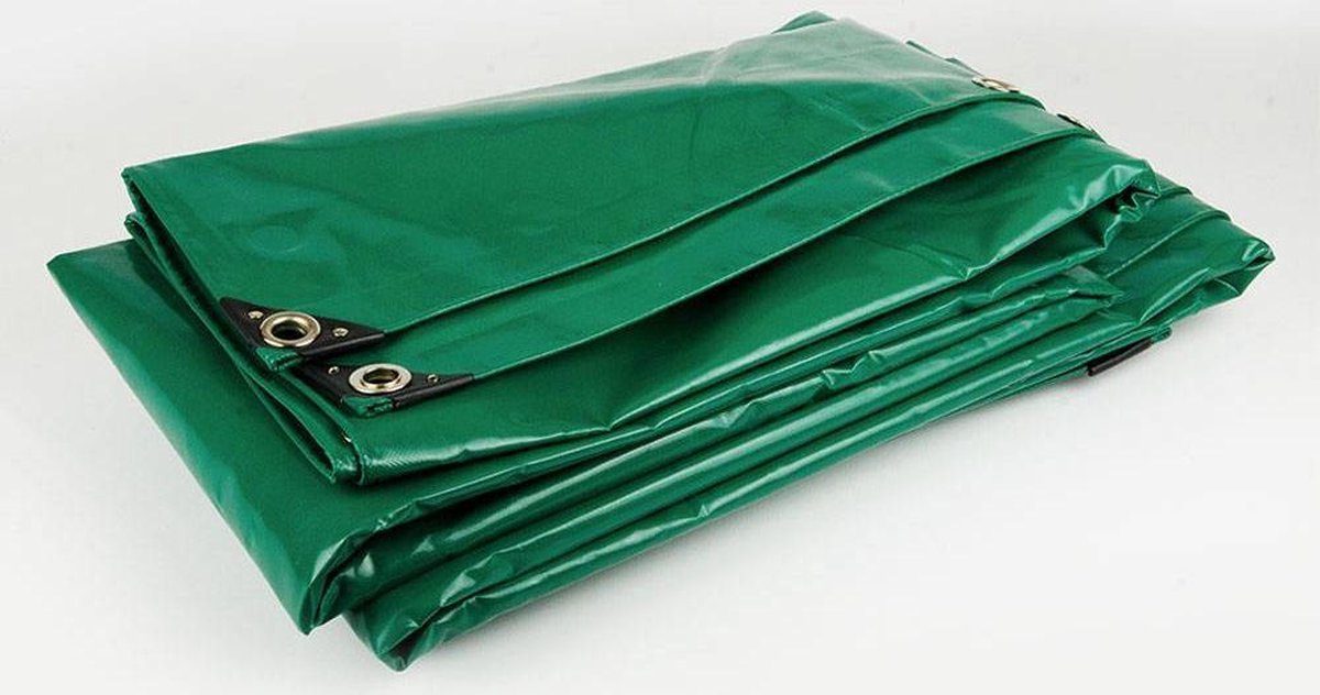 Groen PVC Afdekzeil 3x4 m (650gr/m2) - Stevig Bisonyl Dekzeil - Waterdicht Dekkleed voor Bescherming