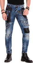 Cipo & Baxx Biker Jeans mit Gürtelschlaufen-Design