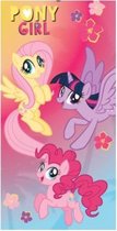 strandlaken Pony Girl meisjes 70 x 140 cm katoen roze