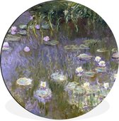 WallCircle - Wandcirkel - Muurcirkel - Waterlelies - Claude Monet - Aluminium - Dibond - ⌀ 90 cm - Binnen en Buiten
