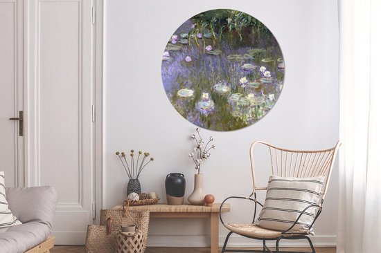 WallCircle - Cercle Mural - Cercle Mural - Nymphéas - Claude Monet - Aluminium - Dibond - 140x140 cm - Intérieur et Extérieur