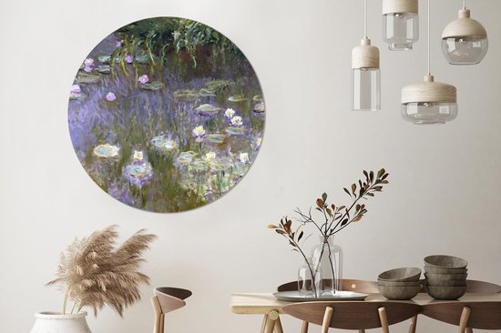 WallCircle - Cercle Mural - Cercle Mural - Nymphéas - Claude Monet - Aluminium - Dibond - 140x140 cm - Intérieur et Extérieur