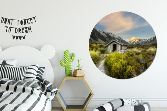 WallCircle - Wall Circle - Wall Circle Indoor - Nouvelle-Zélande - Maison - Berg - 150x150 cm - Décoration murale - Peintures Ronds