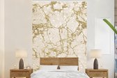 Behang - Fotobehang Marmer - Goud - Glitters - Breedte 145 cm x hoogte 220 cm