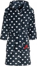 badjas hartjes junior blauw/wit maat 122/128