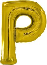 letterballon P folie 86 cm goud