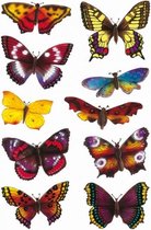 stickers vlinder 20 stuks multicolor