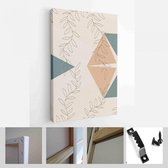 Halverwege de eeuw modern design. Een trendy set van abstracte handgeschilderde illustraties voor wanddecoratie, Social Media Banner, Brochure Cover Design - Modern Art Canvas - verticaal - 1