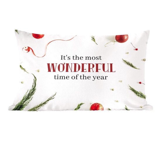 Sierkussens - Kussentjes Woonkamer - 50x30 cm - Winter - Kerst - Quote - Kerstversiering - Kerstdecoratie voor binnen - Woonkamer