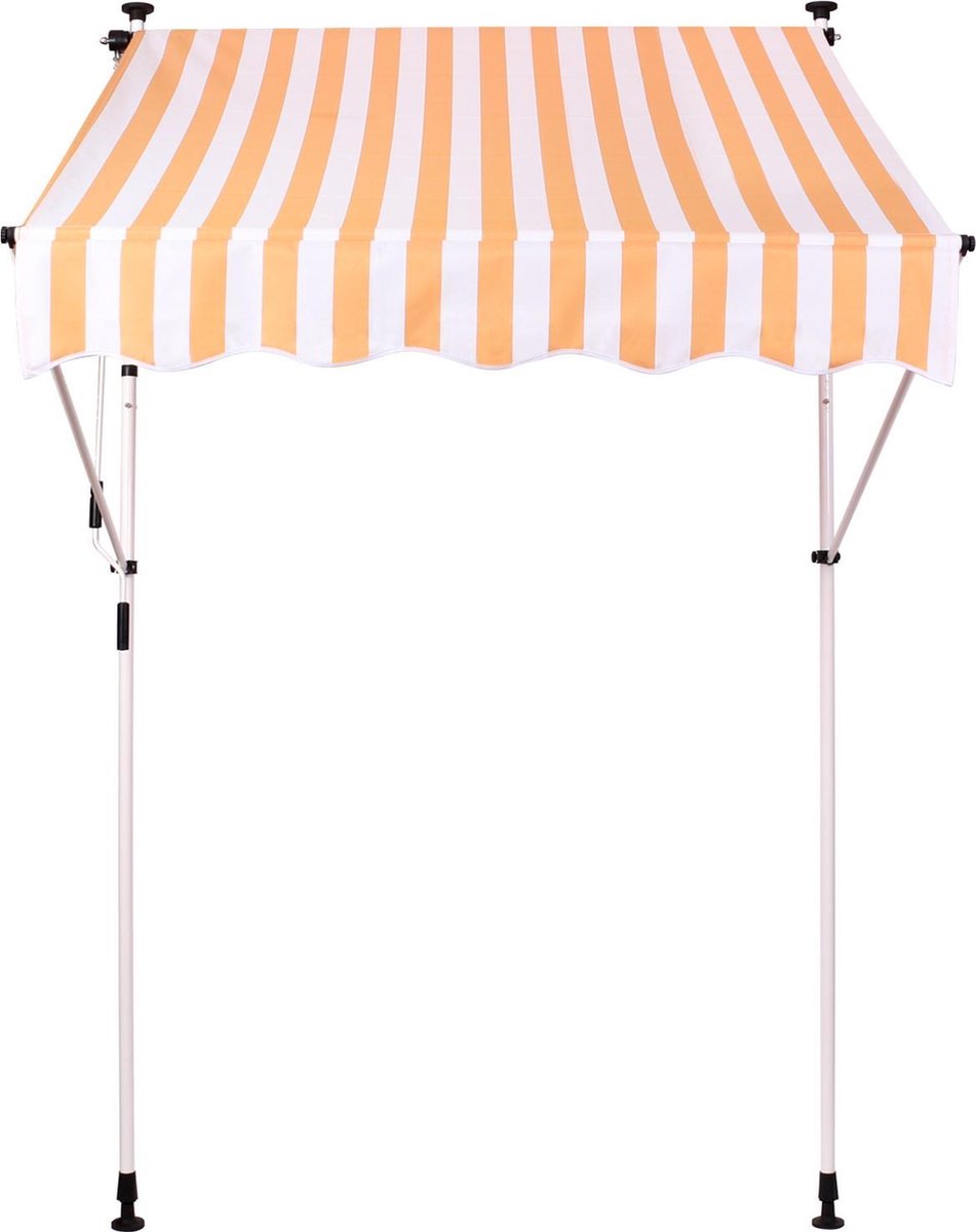 CLP Westerly Klem zonnescherm wit/geel 350x120 cm