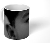 Mok - Vlag van Kirgizië - zwart wit - 350 ML - Beker