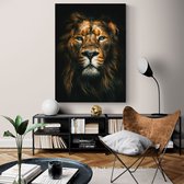 Poster Lion - Papier - 50x70 cm - Meerdere Afmetingen & Prijzen | Wanddecoratie - Interieur - Art - Wonen - Schilderij - Kunst