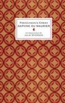Boekomslag van Frenchman's Creek van Daphne du Maurier, met een bruin geometrisch patroon en witte tekst.